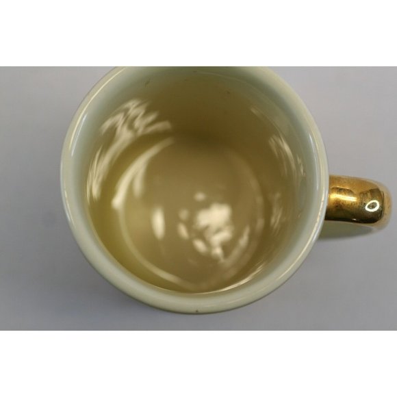 Vintage Hyalyn 620 Ceramic Stein Mug Coupe 3/4 No. 366 Auto Gold Tone Handle Rim - Picture 8 of 12